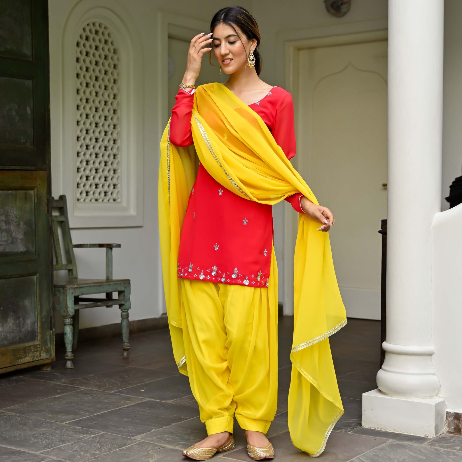 Premium Punjabi Salwar Kameez Bollywood Style Readymade Kurti,women Indian  Straight White Yellow Color ,pakistani Patiala Salwar Designer - Etsy Hong  Kong